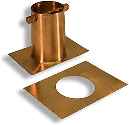 Nautical Cups Copper Rain Chain with Installation Kit - 11 Foot
