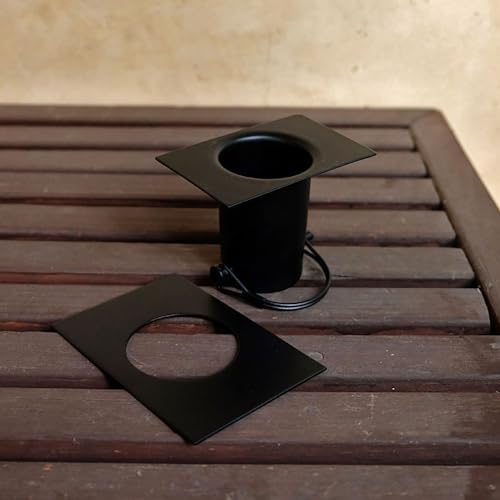 Nutshell Stores Medium Square Cups Rain Chain - Black - 9 Feet