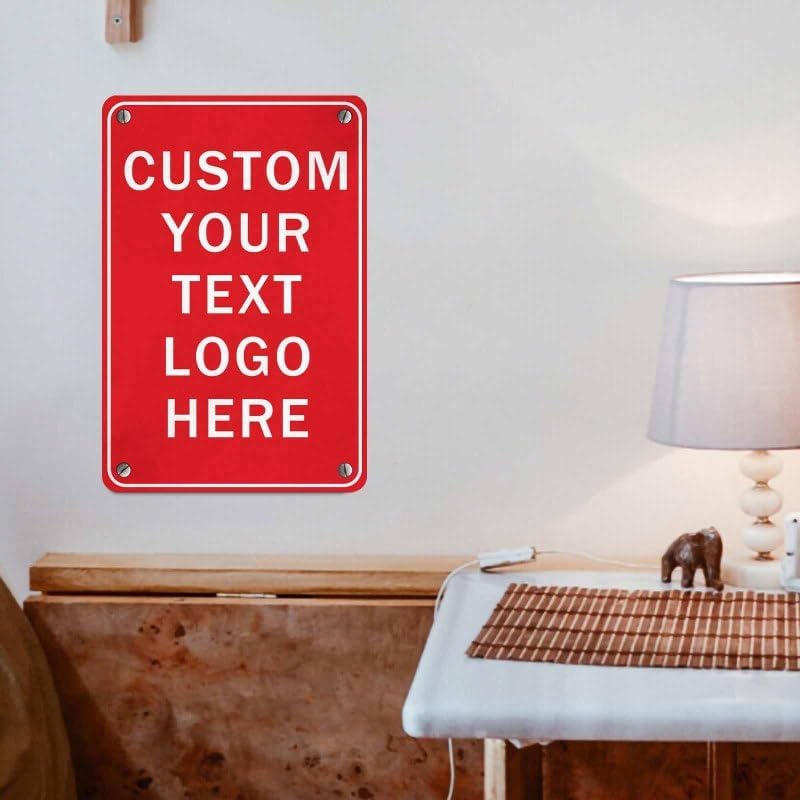 Custom Sign, Personalized Metal Signs, Customize for Office, Business, Workplace, Office, Home, Delivery Signs, Metal Sign With Your Own Image, Text,Photo, Pets, Kids Art Made in USA (Design 5)