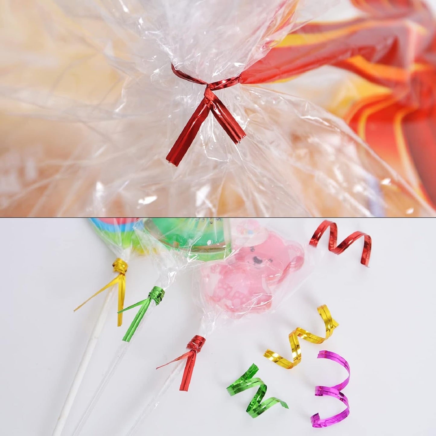 700 Pcs 4" Metallic Twist Ties, 7 Colors for Bakery Ties, Candy Bags, Coffee Bags, Goodie Bags Ties