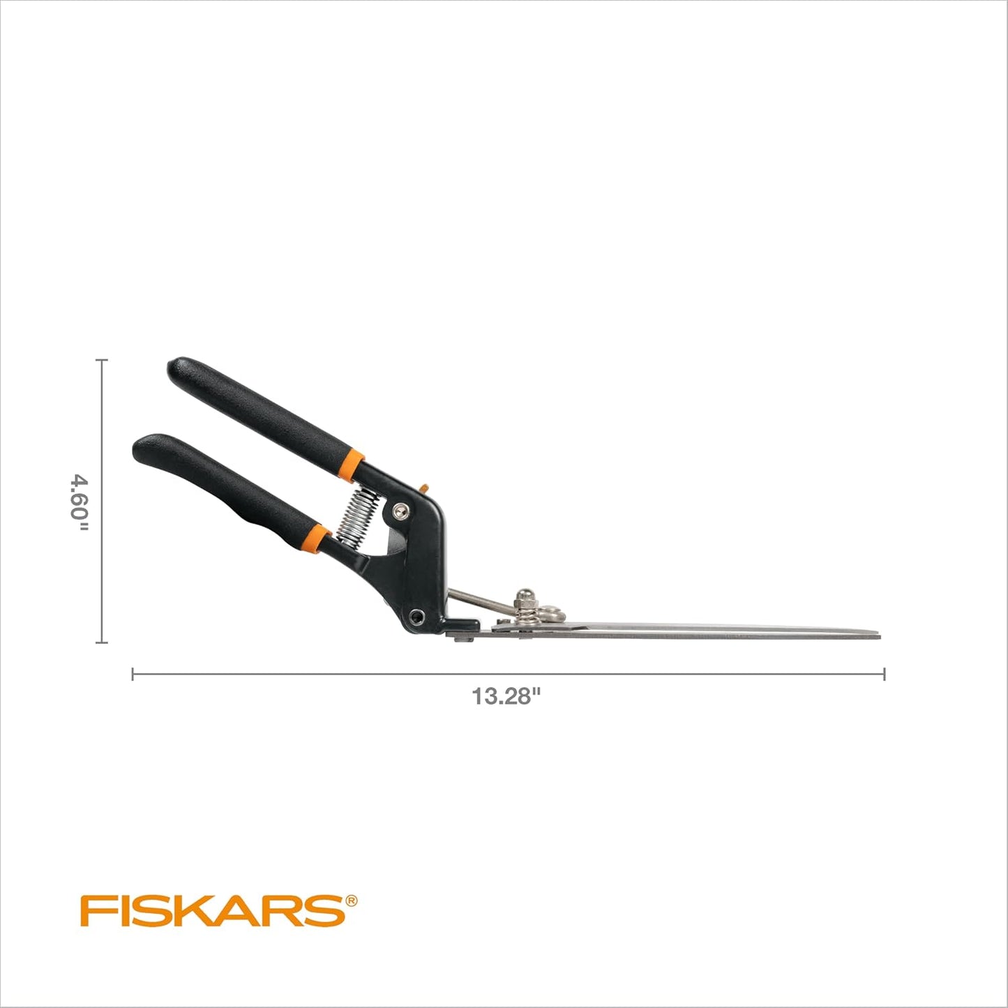 Fiskars Grass Shears, 5-Inch Serrated Blade Grass Cutter and Garden Shears with Power-Lever Technology Offers More Cutting Power