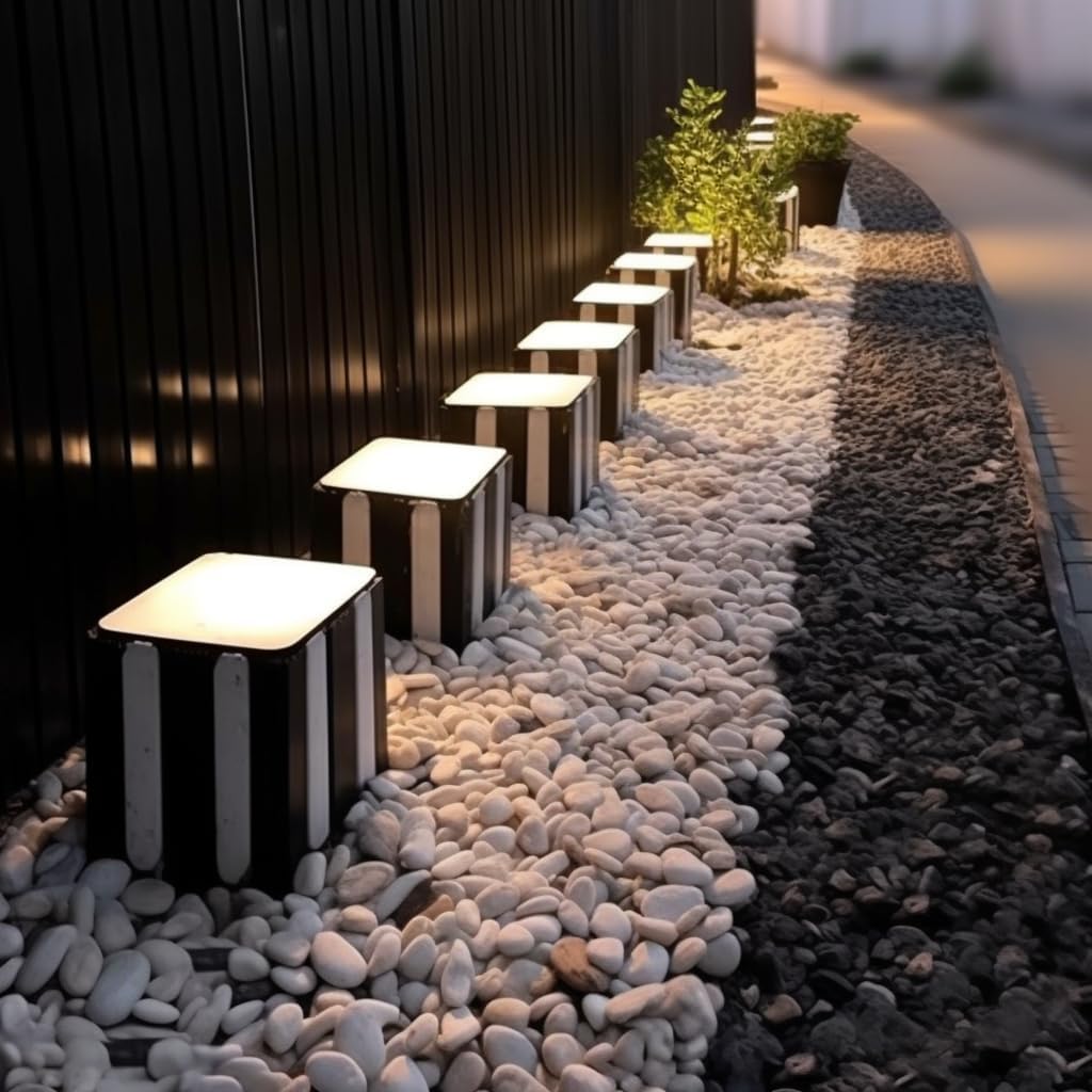 12 LBS River Rocks, StoneCreek, Decorative Garden Stones for Plant Landscaping, Polished Gravel Filler Pebbles for Home Decoration, Vases, Succulents, Flower Beds and Fish Tanks (Black, Medium)