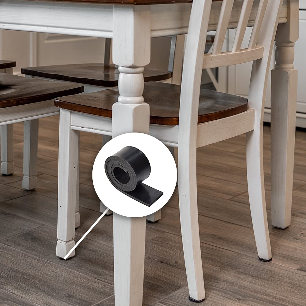 DOBTIM Rubber Strips 1/2(.500)" Thick X 2" Wide X 5'Long, Solid Rubber Rolls Use for Gaskets DIY Material, Supports, Sealing, Bumpers, Protection, Abrasion, Black