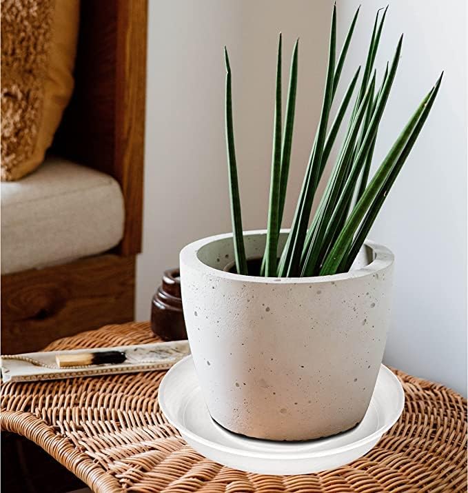 2 Pack of 14 inch Plant Saucer (12.2 Inch Base), 1.7" Depth Tray, Large Deep Garden Plastic Flower Planter Plant Trays for Indoors Outdoor Bath Bath (14", Clear)