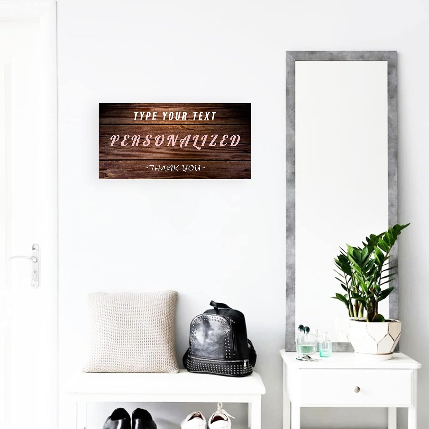 Custom Quotes Wall Decor Personalized Text Names Canvas Prints Create Wall Art Sign Ready to Hang (12x24in)