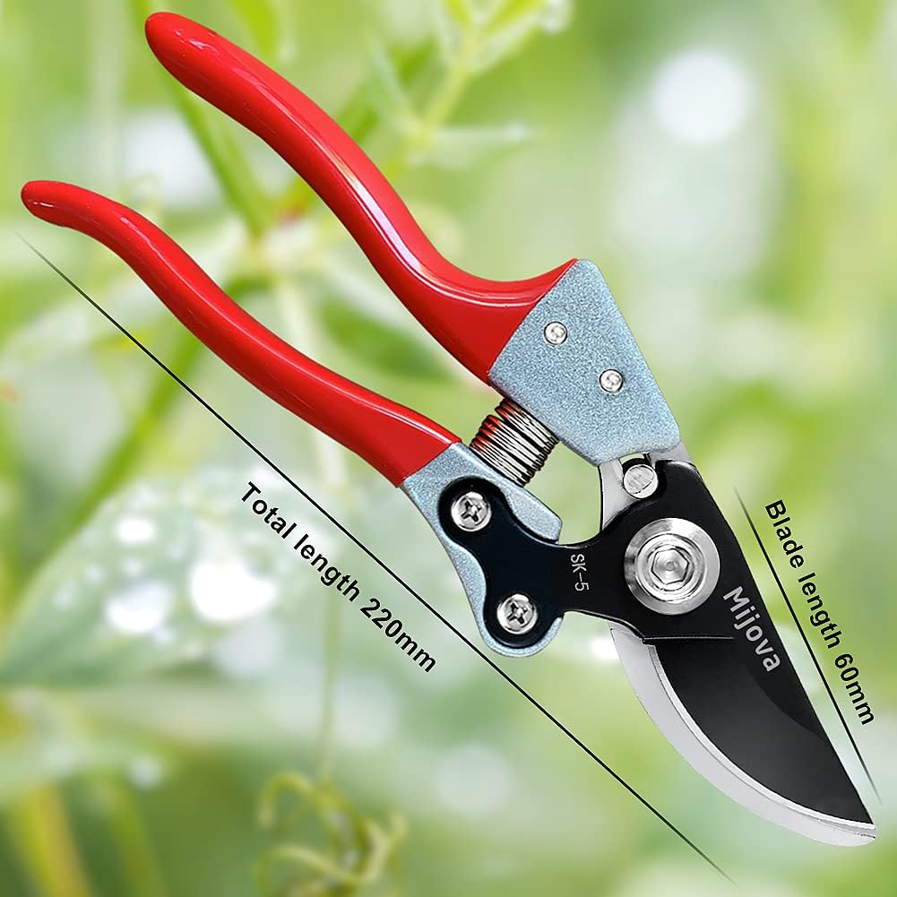 Garden Pruners, Heavy Duty Garden Clippers,Pruning Shears with Adjustable Thumb Lock,Hand Gardening Tools Pruners,Stainless Steel Sharp Gardening Scissors (MJ001)