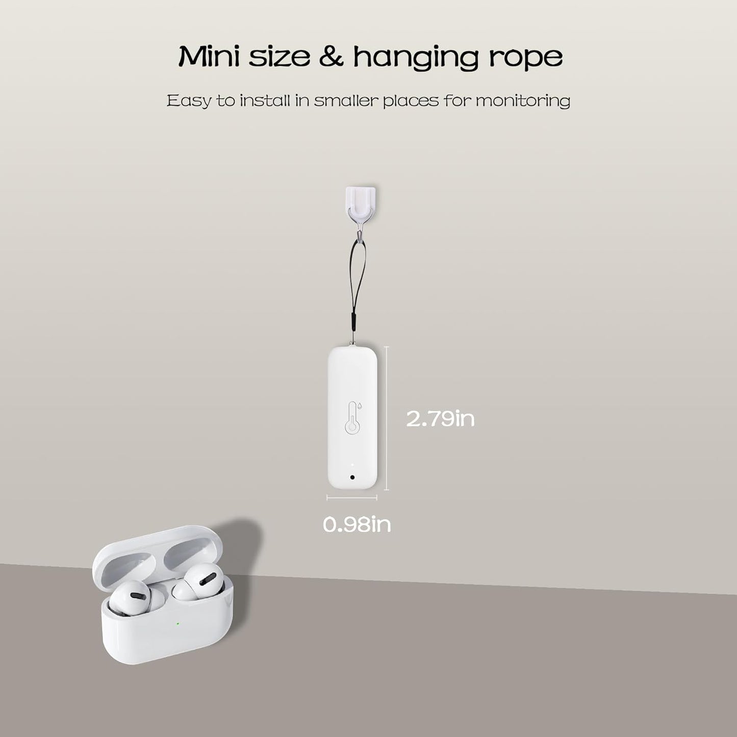 WiFi Hygrometer Thermometer Sensor, Wireless Smart Temperature Humidity Monitor with Remote App Notification Alert, for Home, Greenhouse White (4pack)