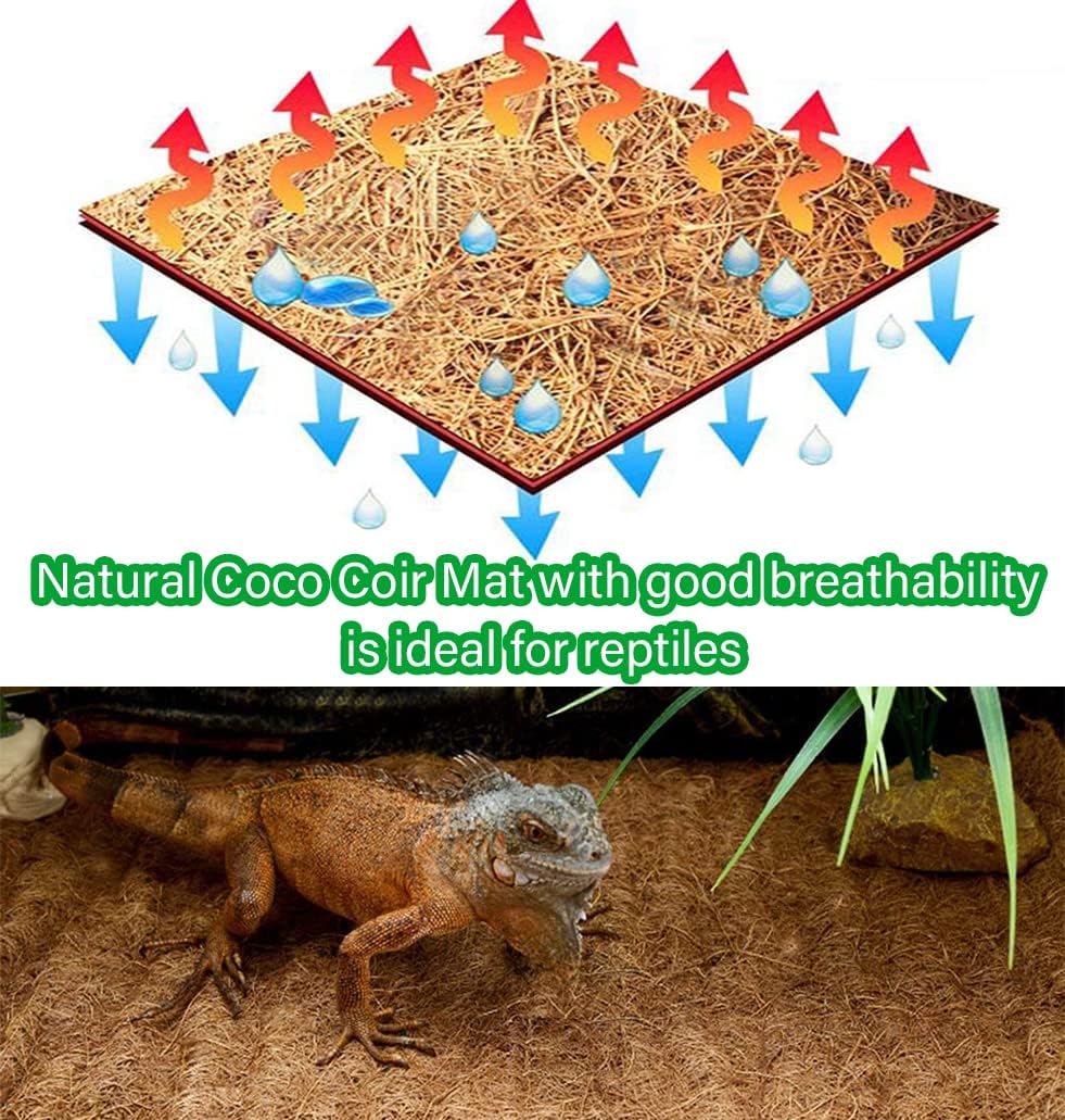 MIOHNAN Natural Coco Coir Fiber Liner Roll Sheet, Coconut Fiber Pad, Coconut Husk Liners Mat for Planters Baskets, DIY Moss Pole - 16x96 inch