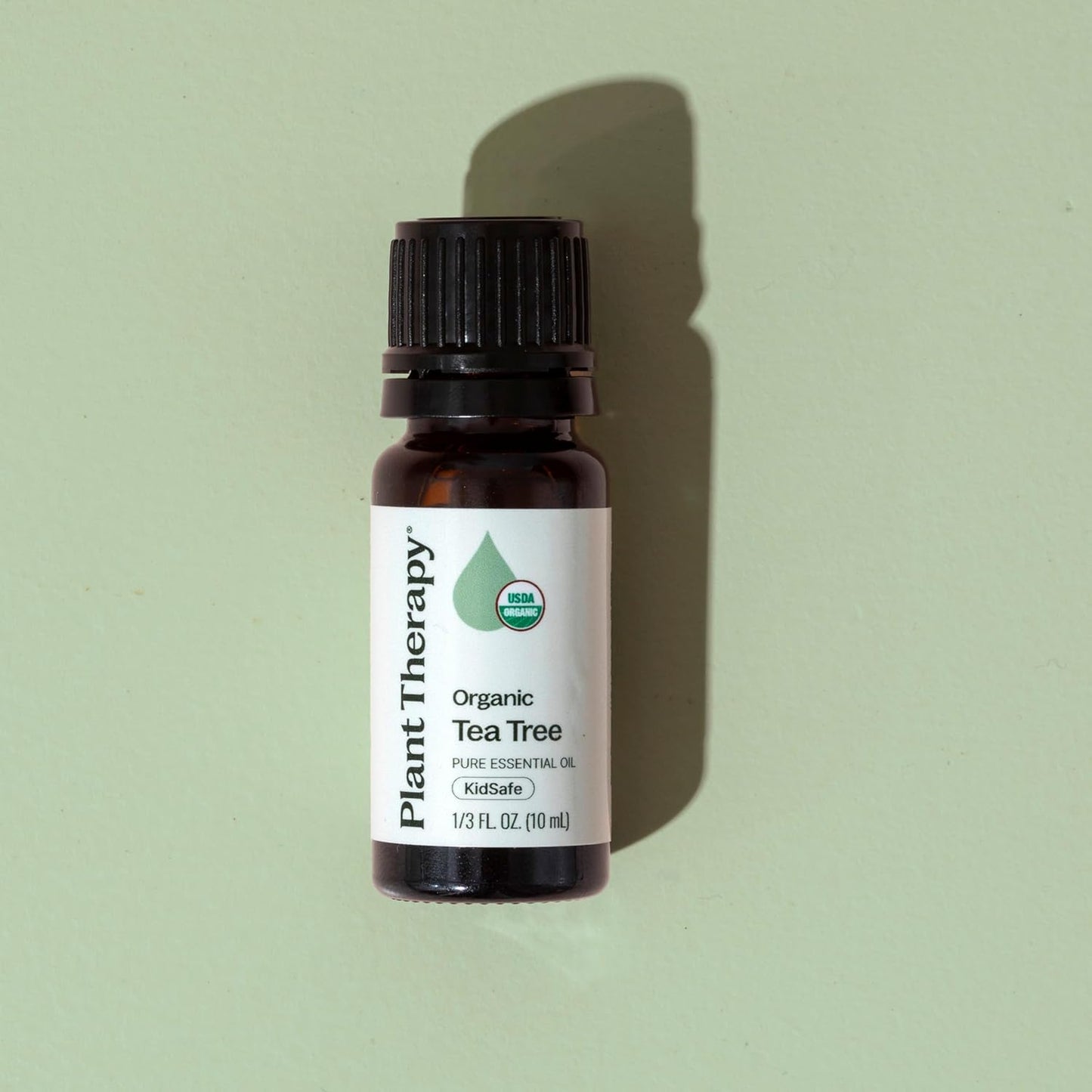 Plant Therapy Organic Tea Tree Oil (Melaleuca) 100% Pure, USDA Certified Organic, Undiluted, Natural Aromatherapy for Skin, Hair, and Toenails, Therapeutic Grade 10 mL (1/3 oz)