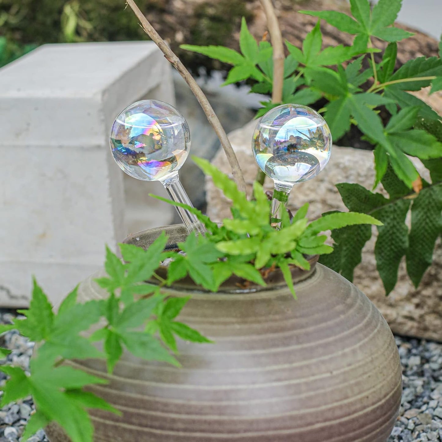 3Pcs Small Watering Globes Colorful Small Plant Watering Globes Plant Watering Globes Hand Blown Glass Indoor Plant Watering Globes