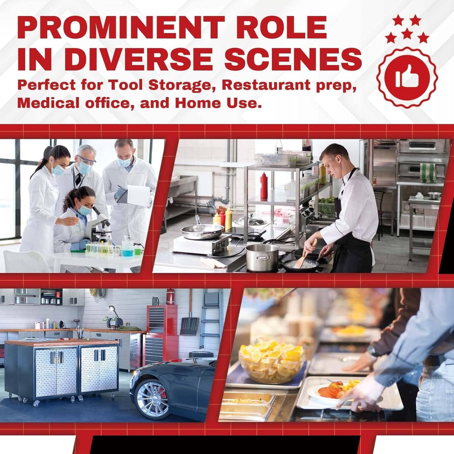 DuraSteel Food Prep Stainless Steel Table - 30 x 12 Inch Commercial Metal Workbench with Adjustable Under Shelf - NSF Certified - for Restaurant, Warehouse, Home, Kitchen, Garage