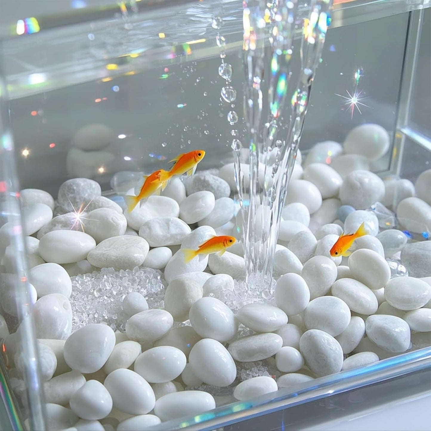 River Rocks, 40lbs White Pebbles for Indoor Plants, 1-2 Inch Aquarium Rocks, Natural Stones for Landscaping Garden Paving Plant Rocks Crafting Walkways