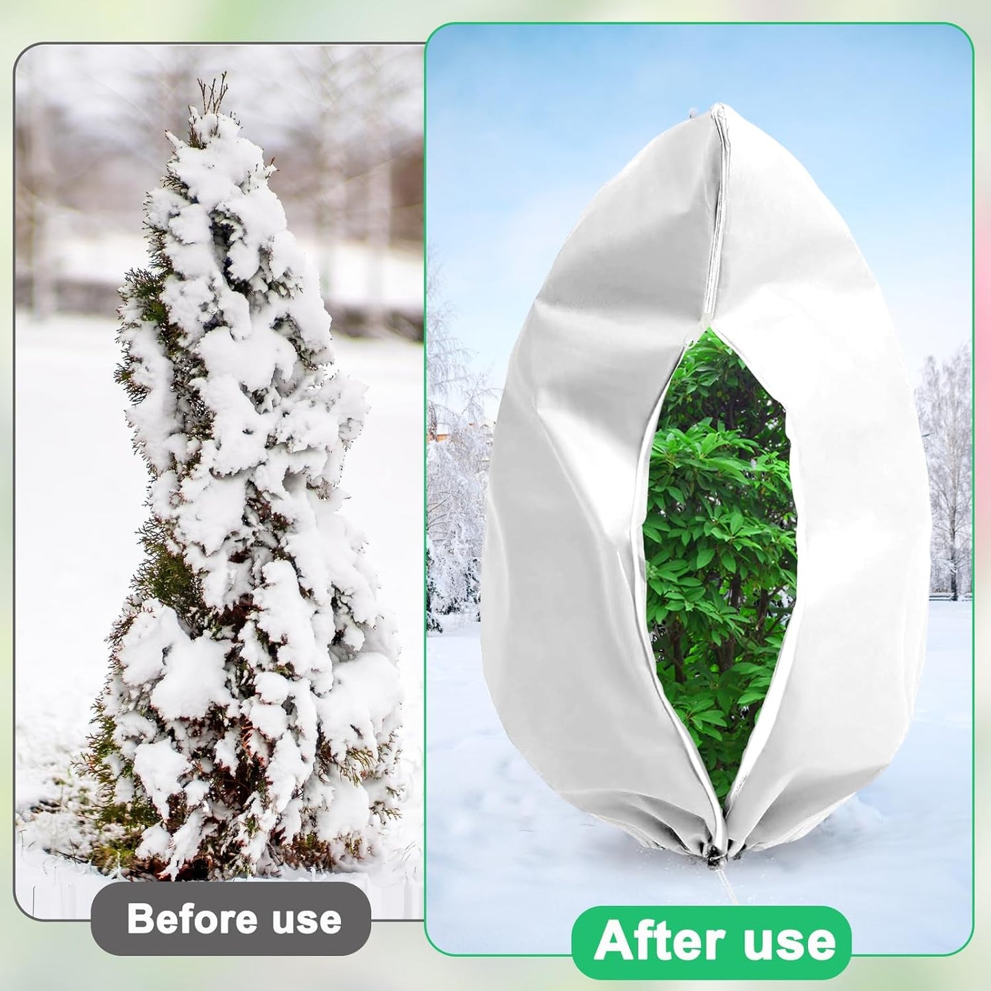 DQS 4 Pack Plant Covers Freeze Protection, 47.2" x70.8" Winter Frost Protection Blankets Frost Cloth,Suitable for Outdoor Winter Frost, Cold Weather, shrubs, Trees, Jackets, and coverings