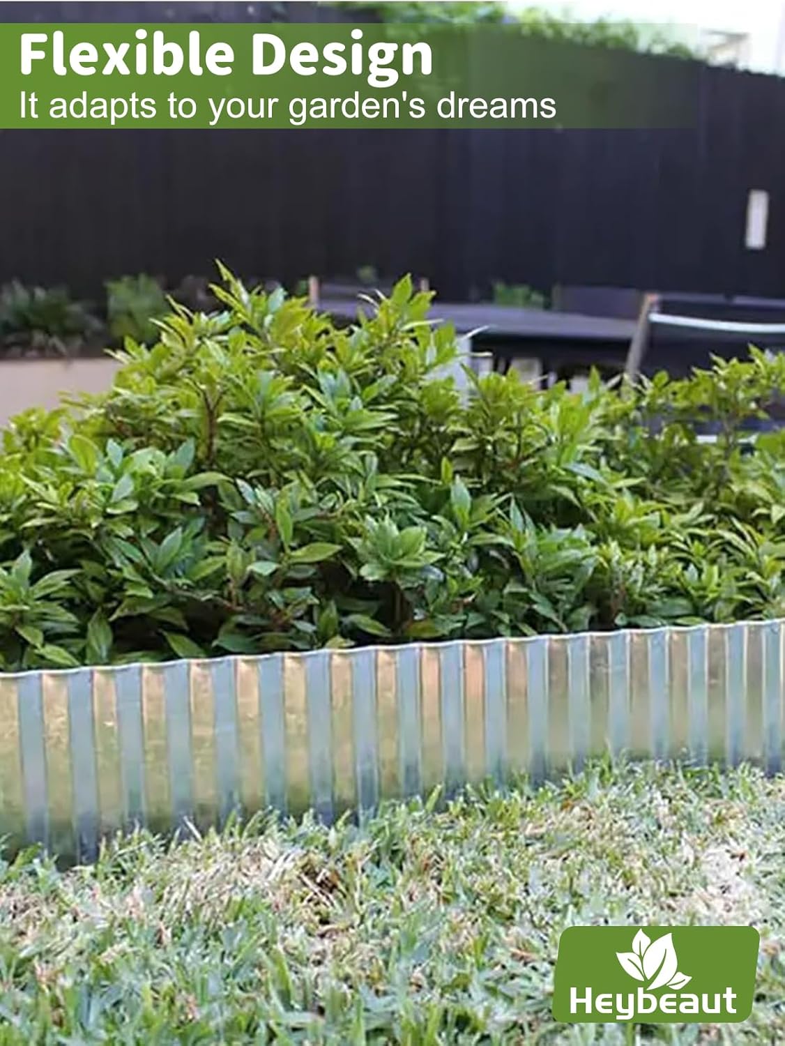 Corrugated Metal Garden Edging - 12" x20' Galvanized Steel Border, Durability Easy to Cut, Easy Installation & Stability, Ideal for DIY Flower Beds, Pathways and Patio Design Silver