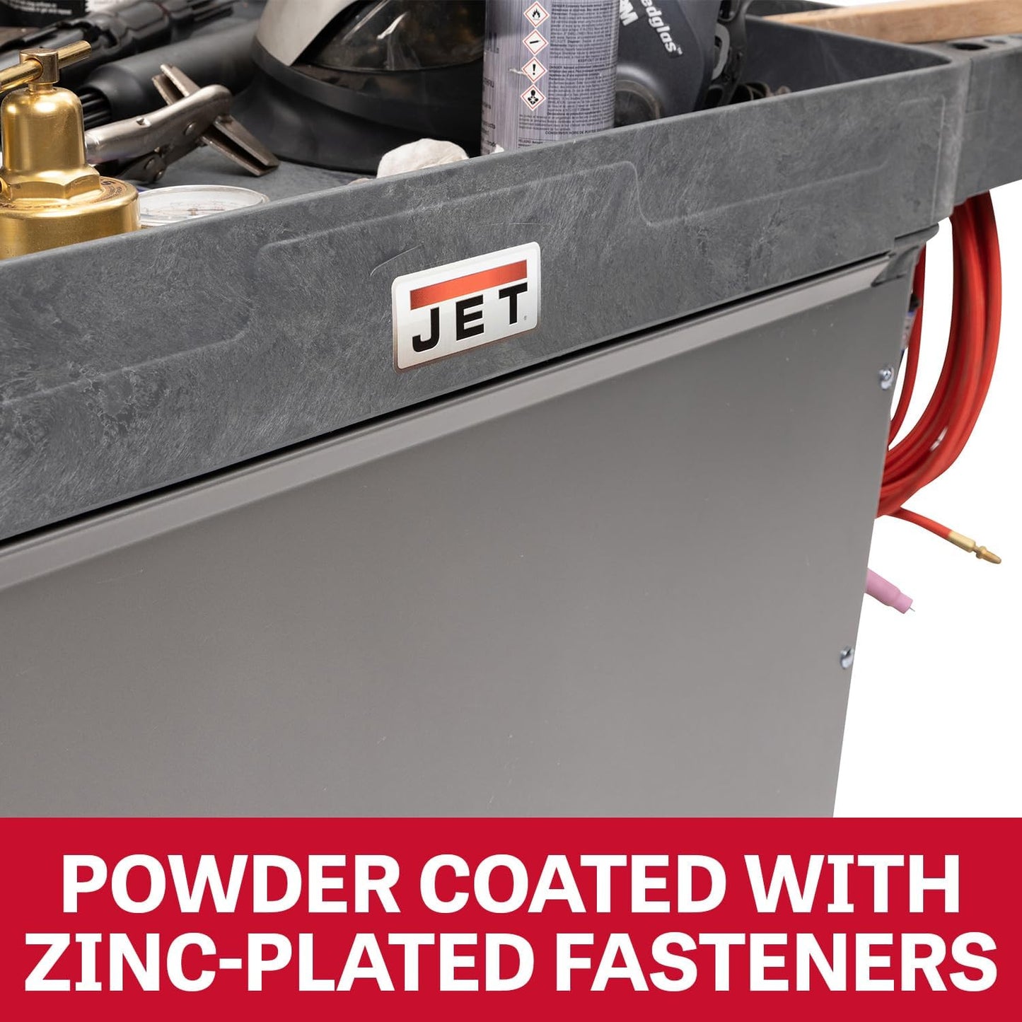 JET PUC-4126 Resin Utility Cart with JT1-126 Load-N-Lock Security System