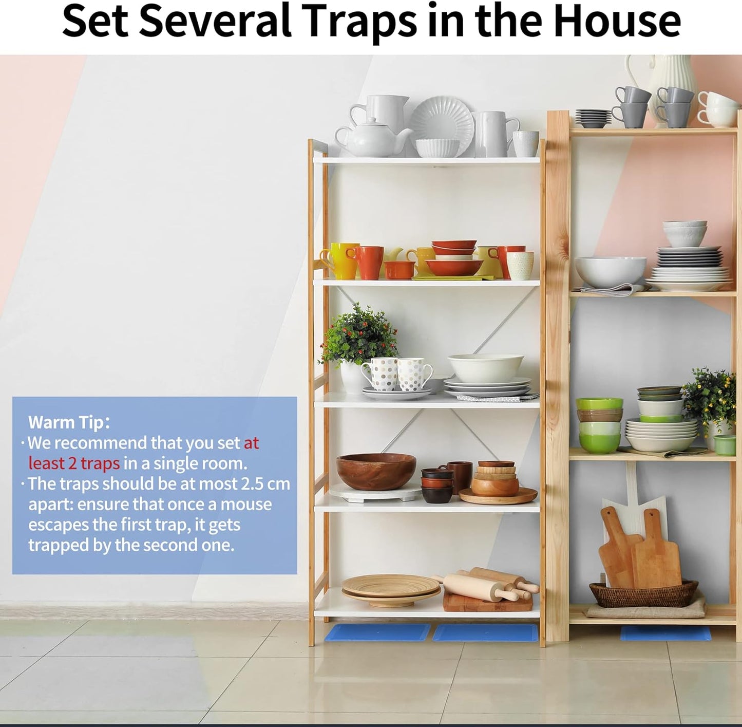 LULUCATCH Super Glue Traps 10 Pack for Mice & Snakes, Larger, Heavier Sticky Traps with Non-Toxic Glue. Sticky Mouse Traps Indoor, Easy to Set, Pet Safe Pest Control