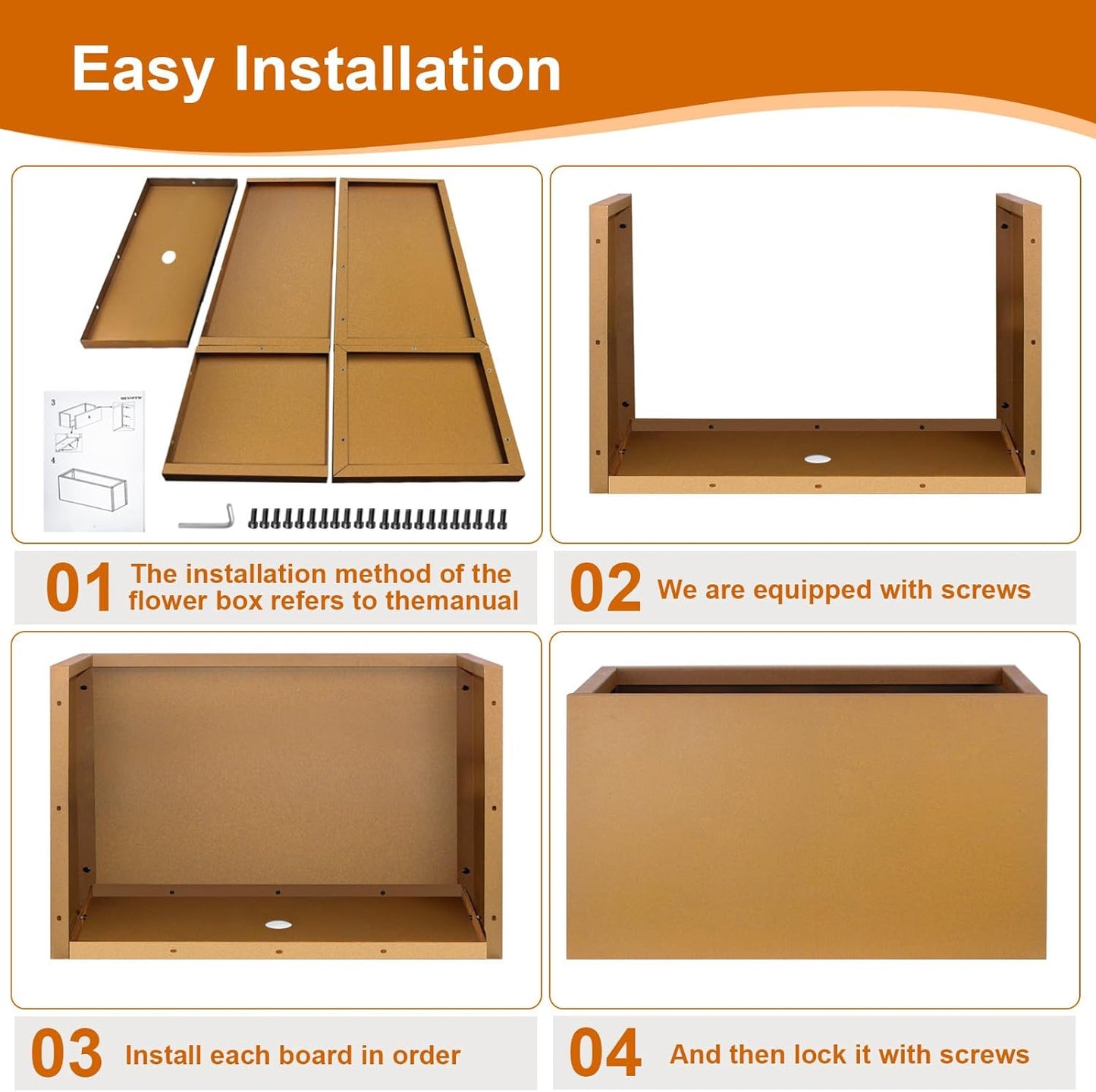 Corten Steel Planter Box 28"x12"x28", Metal Planter Spliced Flower Pot with Partitions, Outdoor & Indoor Large Rectangular Planter Box for Porch, Patio, Garden, Commercial Décor