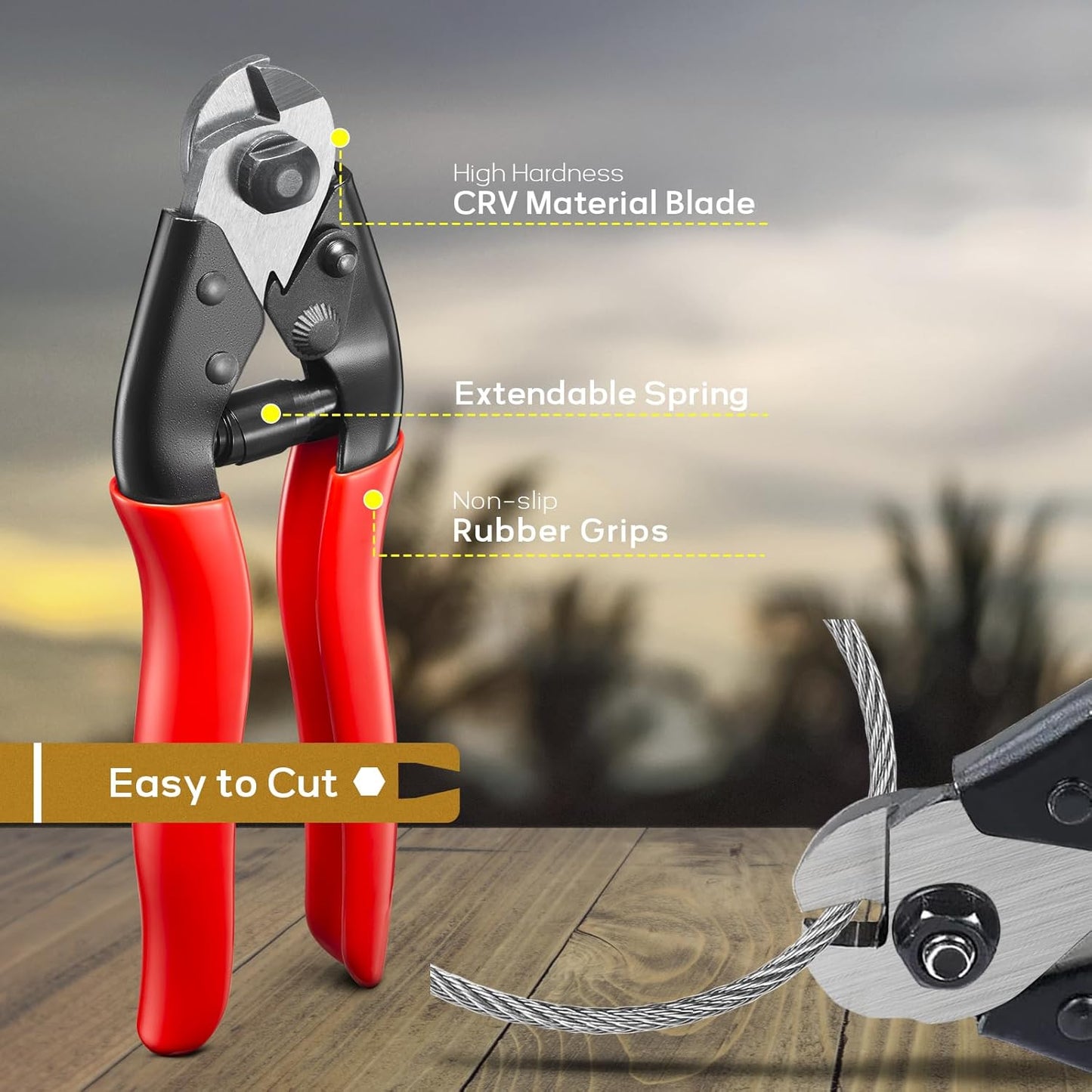 1000FT 1/8" T316 Stainless Steel Cable, Wire Rope Aircraft Cable for Deck Cable Railing Kit and DIY Balustrades, 7x7 Strands Construction, Comes with a Cutter