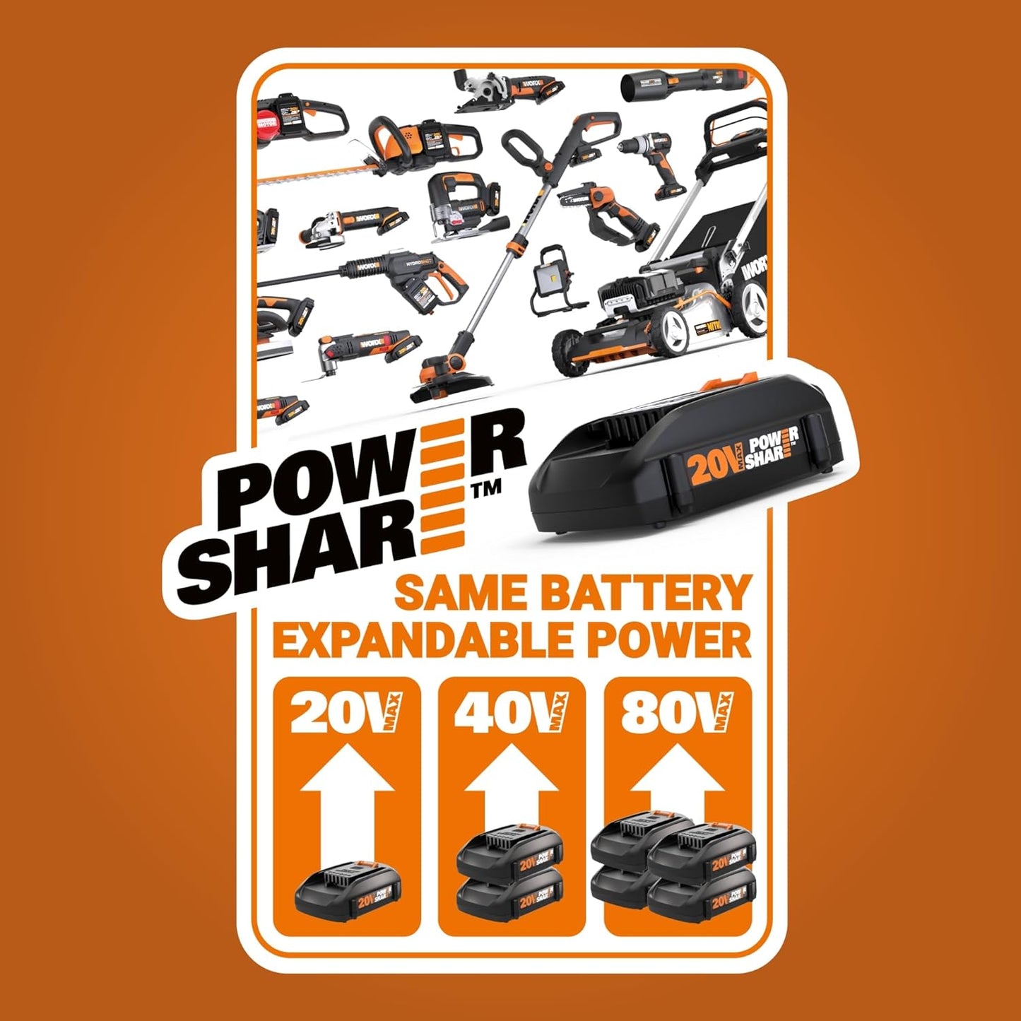 WORX 20V Cordless Misting Fan w/ 3 Speed & 3 Mist Settings, Bucket Top Portable Fan Max 15Ft Misting Distance, Lightweight Quiet Battery Operated Fan w/Long Runtime Power Share WX097L.9 – Tool Only