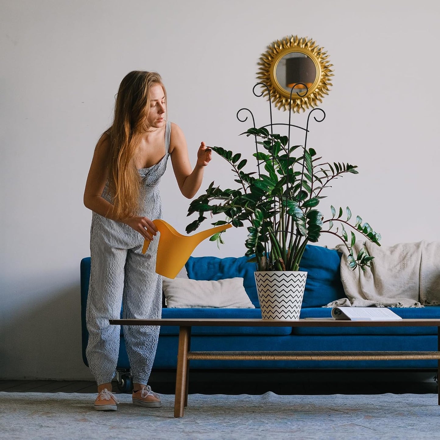 30 Inch Plant Trellis Indoor for Potted Plants 3 Pack Indoor Plant Trellis for Climbing Plants Stackable Houseplant Support Metal Garden Pot for Vine Ivy(30inch Black)