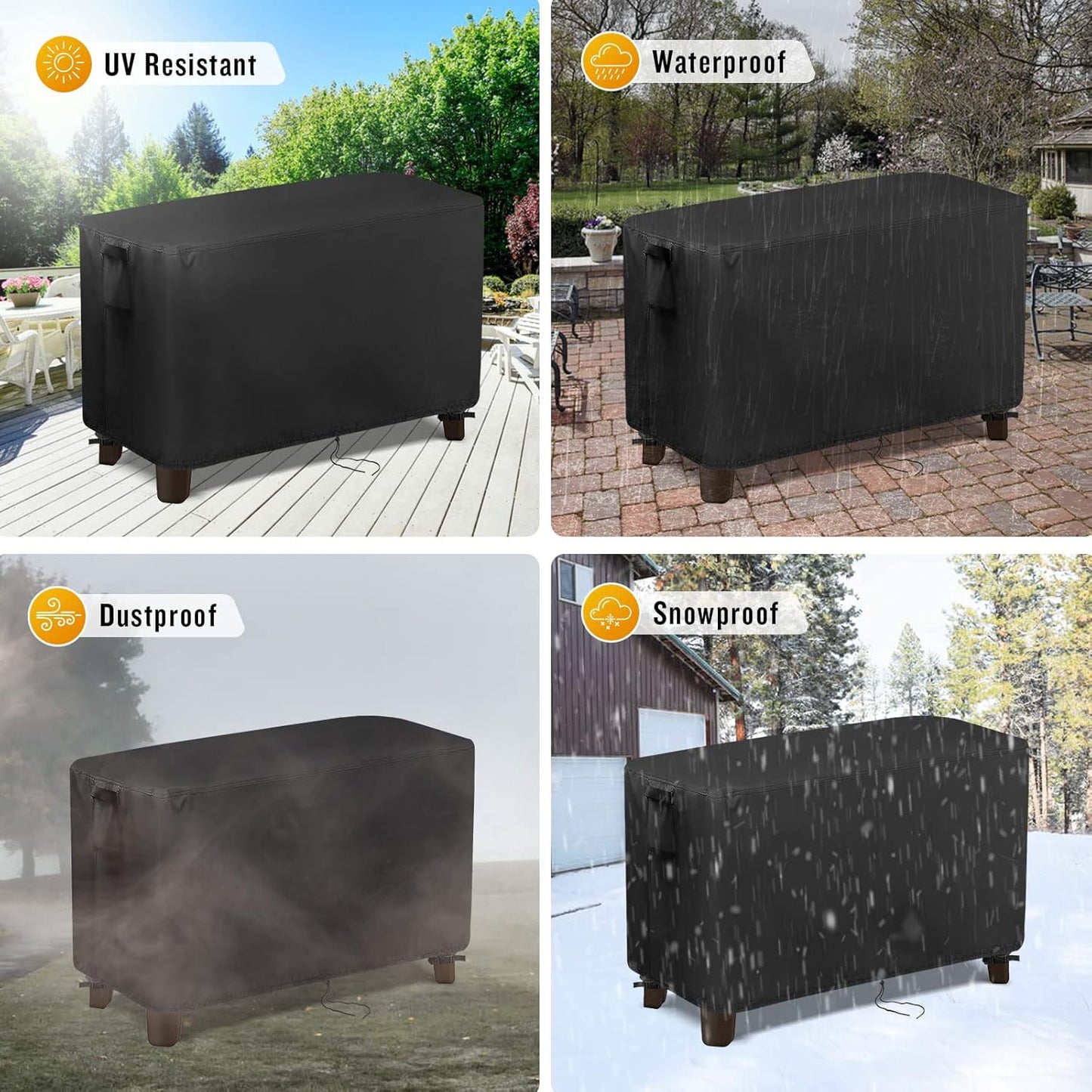 Cooler Cover, Outdoor Tool Chest Cool Cart Cover for Keter 63 Quart Cooler Bevy Bar and Serving Station Table Patio Storage Covers Waterproof