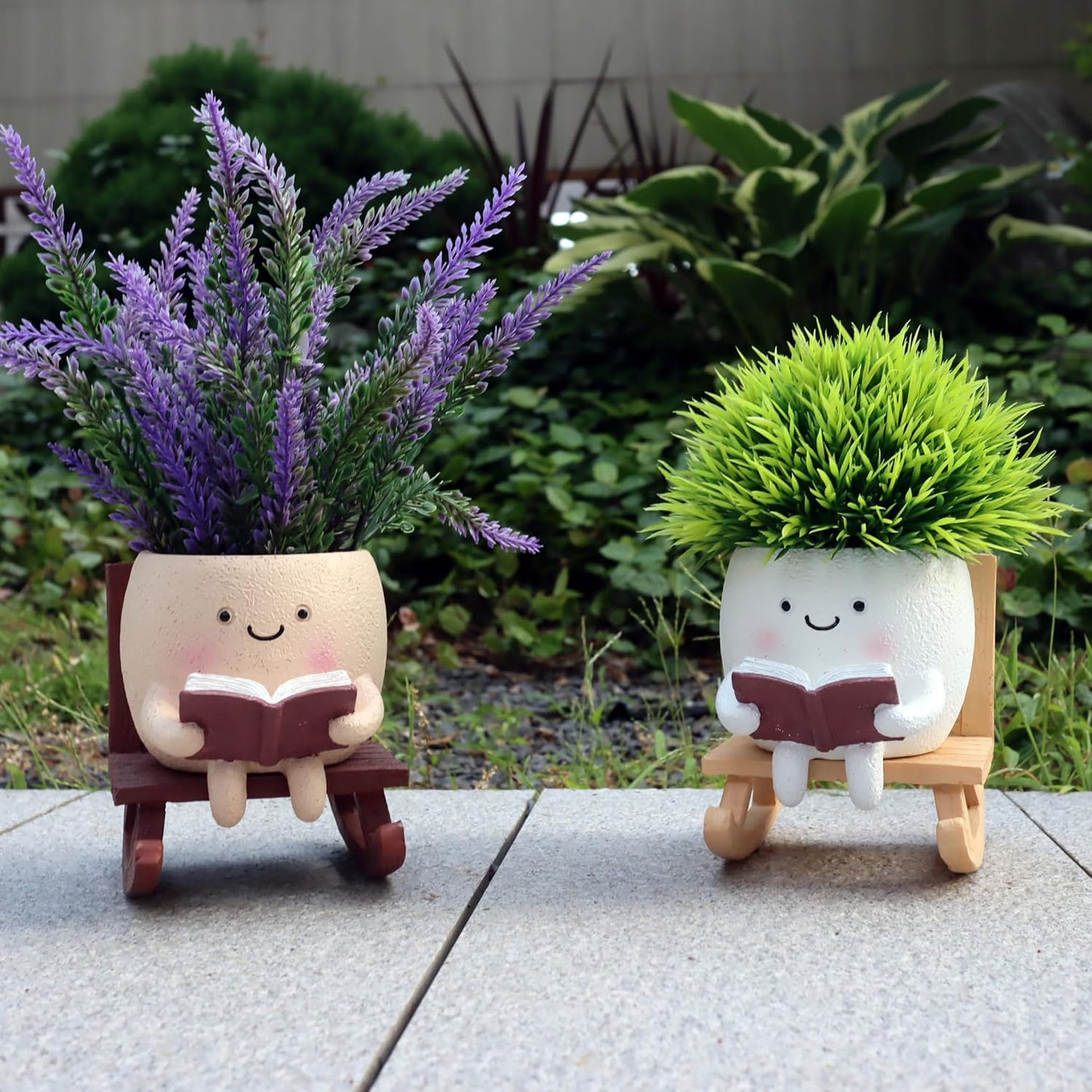 Funny Head Planters Face Pots, Adorable Human Face Flower Planter for Indoor Outdoor Plants, Unique Plant Holder Succulent Cactus Pots