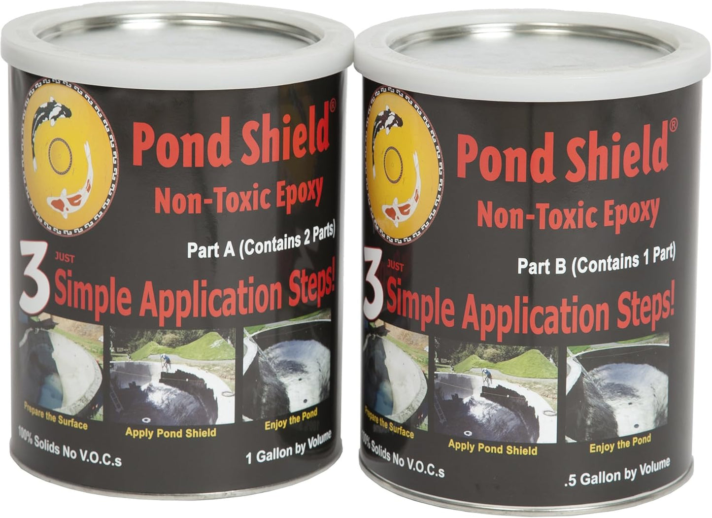 Pond Armor SKU-CBROWN-GAL Chocolate Brown Pond Shield 1.5 Gallon Kit Non-Toxic epoxy Coating