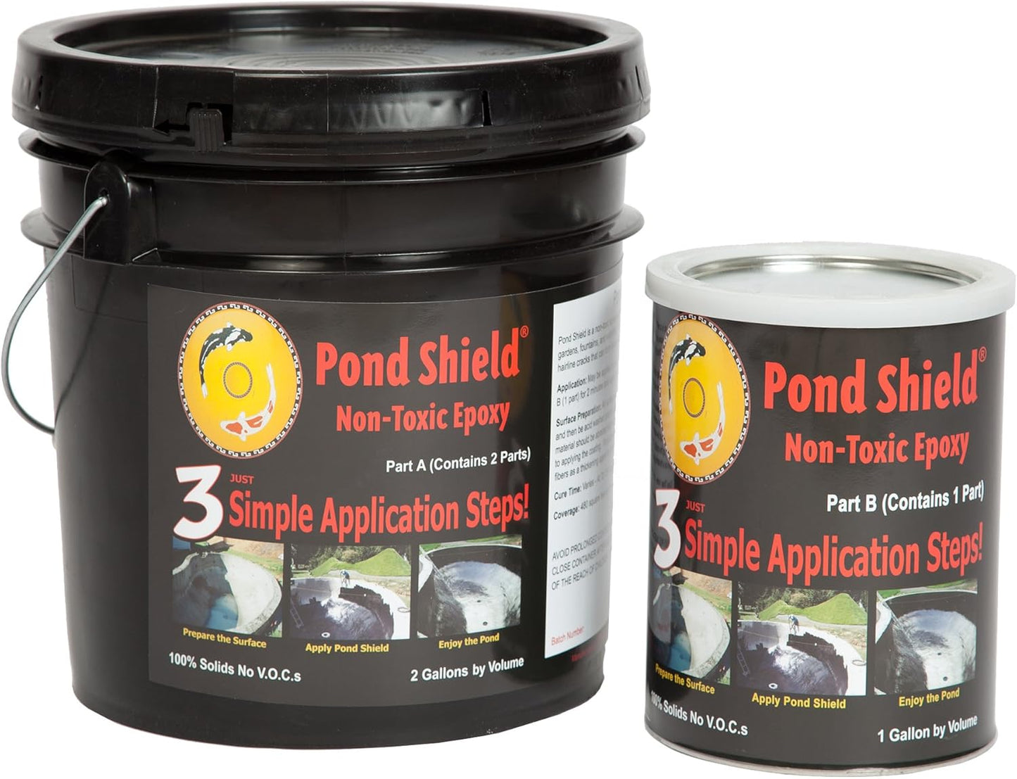 Pond Armor SKU-CBROWN-3GA Chocolate Brown Pond Shield 3 Gallon Kit Non-Toxic epoxy Coating
