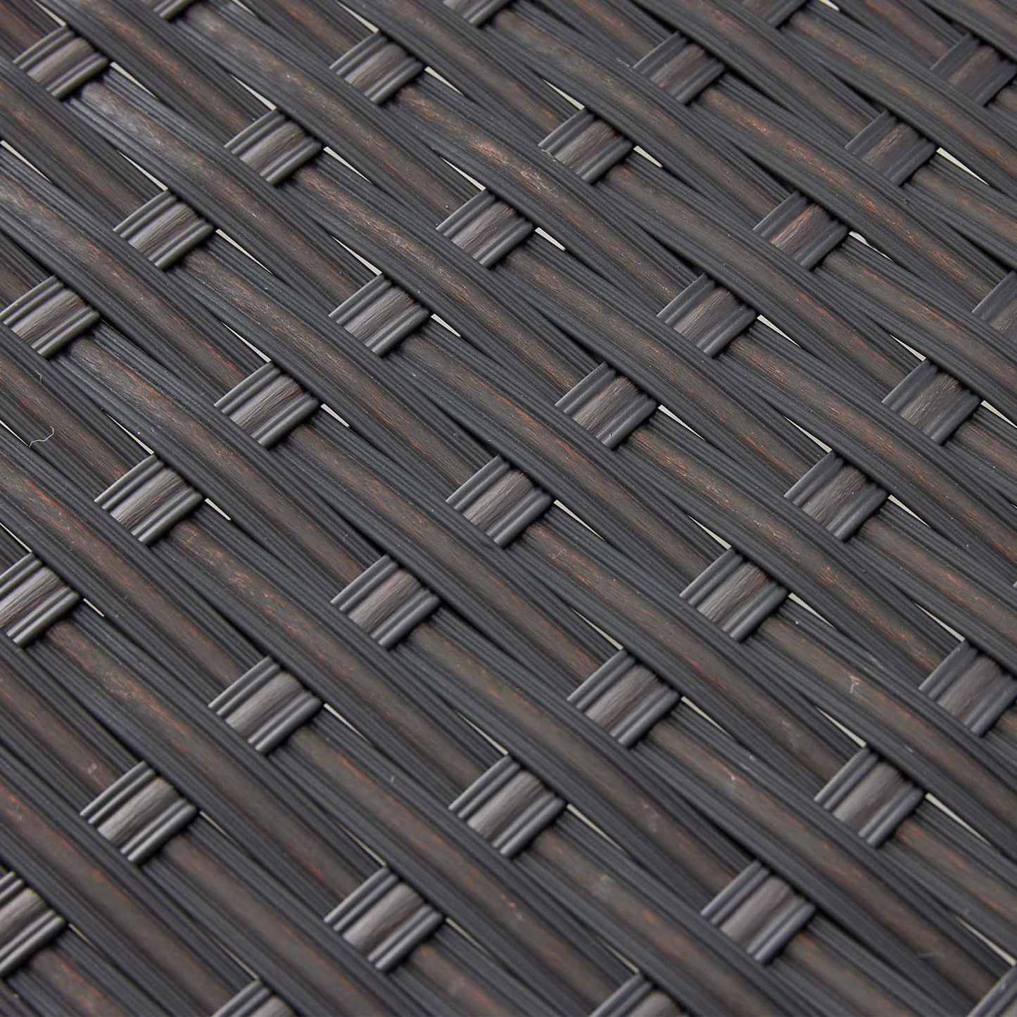 46" Outdoor Rattan Backless Bench, All-Weather Patio Garden Bench for Backyard, Porch, or Lawn, Durable Steel Bench for Outdoor Spaces