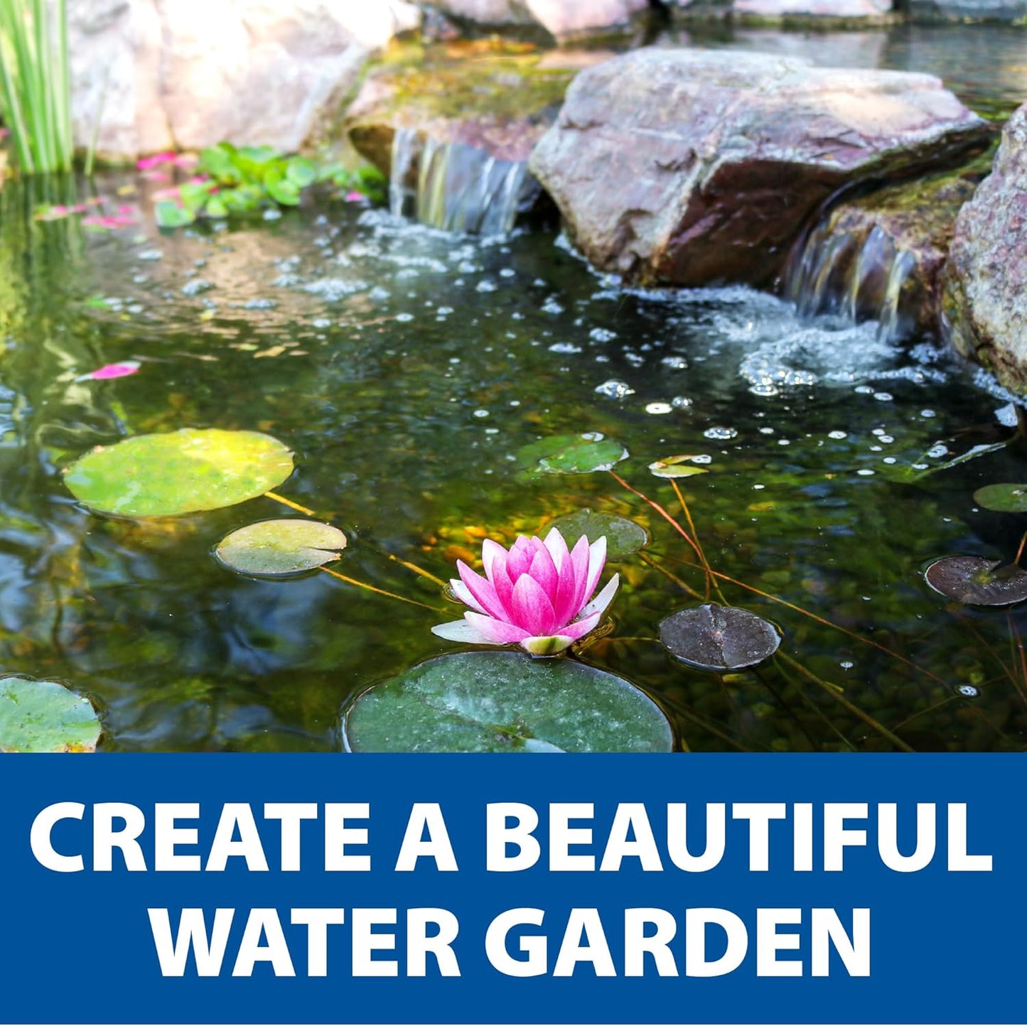 The Pond Guy SolidFlo G2 Submersible Pump for Small Ponds, Water Gardens & Waterfalls, Quiet, Durable, and Efficient Flow, Easy DIY Setup, 1250 GPH