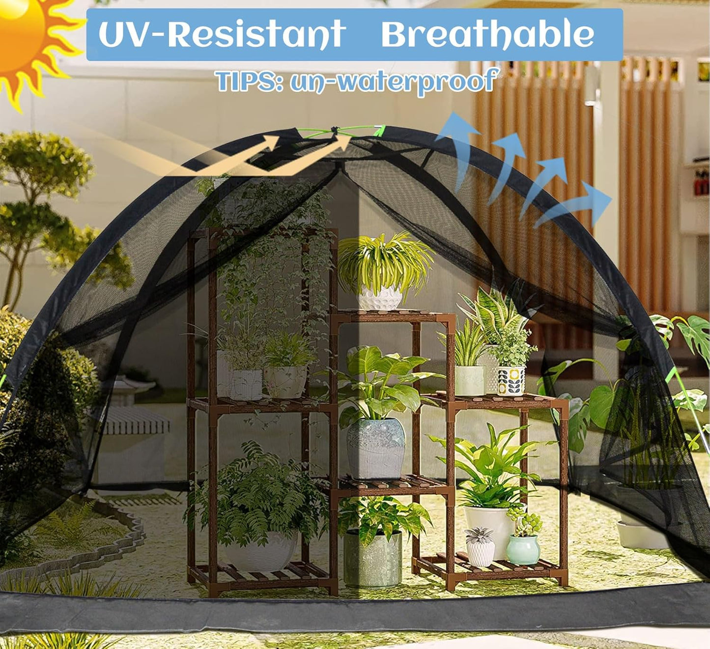 Crop Cages for Garden 10X8X4.8FT - Reusable Mesh Plant Cover for Outdoor Raised Garden Bed Protection Sun Shade & Bird Netting for Fruits/Vegetables and Bushes