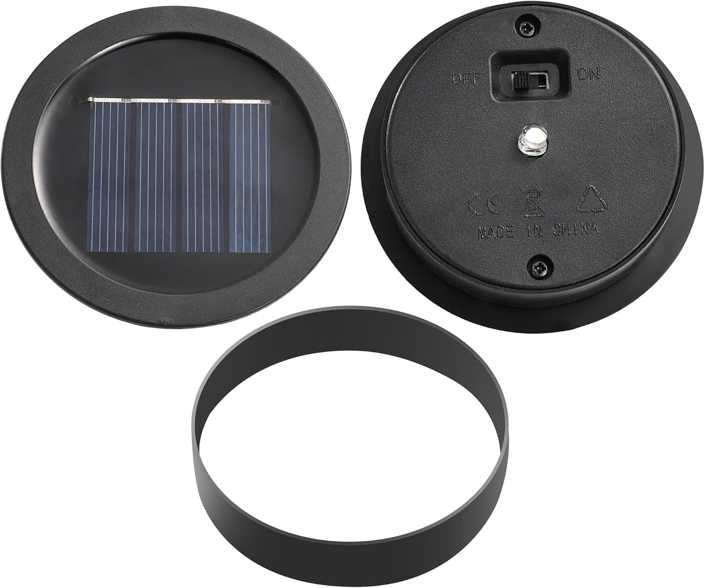 Cooo 4 Pack Mosaic Solar Lantern Outdoor Waterproof IP68 Hanging Projection Light Hidden Lid Pear-Shaped Lantern with Rope Handle Solar Powered Auto On for Patio Garden Fence Table - Neon Mosaic