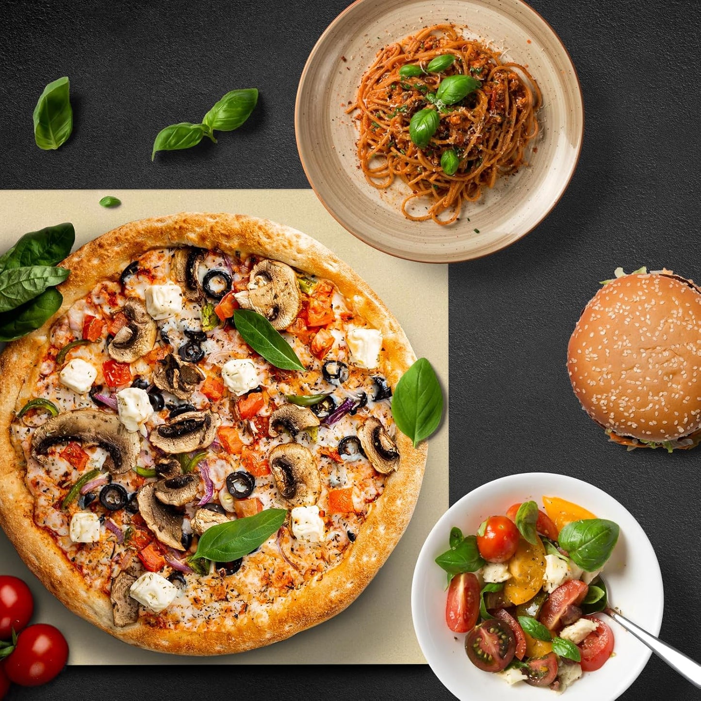 Pizza Stone Replacement for Ooni Karu 16 Multi-Fuel Pizza Oven, Heavy Duty Ceramic Grill Plate Accessories Pizza Baking Stone for Oven/Grill, Thermal Shock Resistant