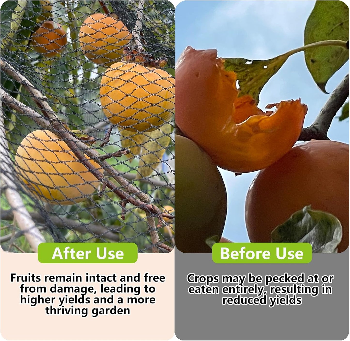 POYEE 20 x 30 FT Bird Netting for Garden Woven Mesh Garden Netting for Plants, Vegetable, Fruit Trees, Blueberry Bushes, Strawberries Against Birds, Deer, Squirrels and Other Animals