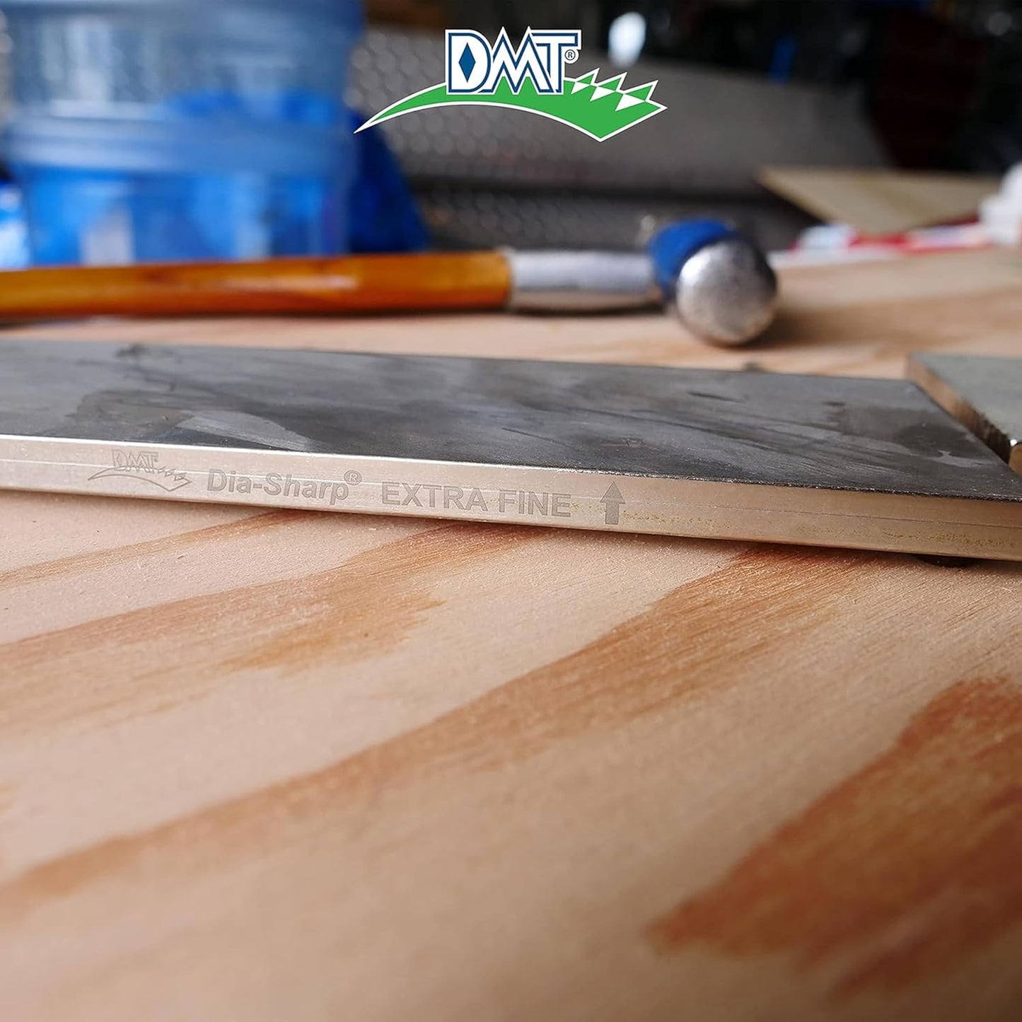 DMT D8E Dia-Sharp Diamond Knife Sharpener, Extra Fine Diamond Sharpening Stone, 8-Inch, White