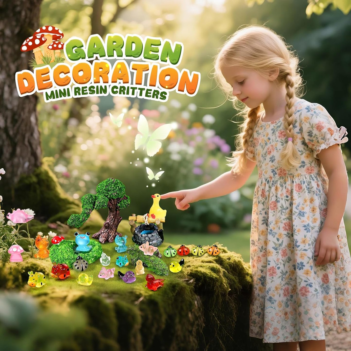 168 Pcs Mini Resin Animals Tiny Resin Animals Mini Ducks Miniature Little Small Figurines Glow in The Dark for Dollhouse Fairy Garden Accessories DIY Hide Crafts Potted Plant Aquarium Decor