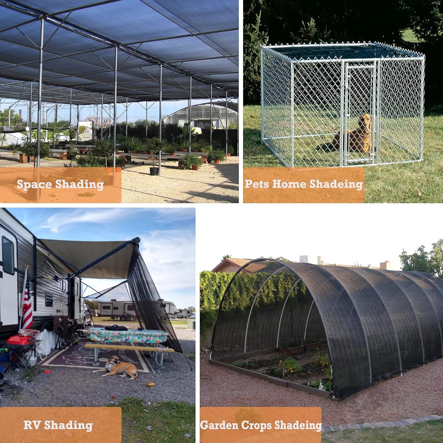 Garden expert 50% Black Shade Cloth 10x20FT Taped Edge with Grommets Sun Net Mesh for Garden Patio Backyard UV-Resistant