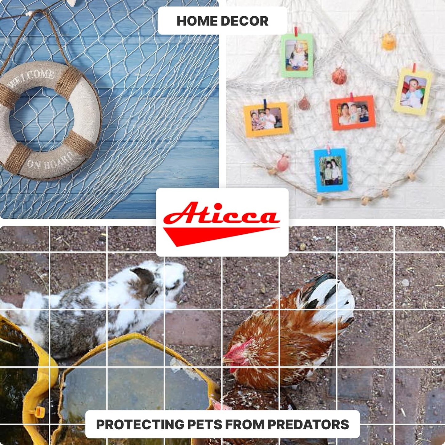 Plastic Trellis Netting 79" x 328 ft Heavy Duty Plant Support Netting White - 6 Inch Garden Trellis on Roll - Mesh for Growing Vine Climbing Plants, Flowers, Peas, and Cucumber