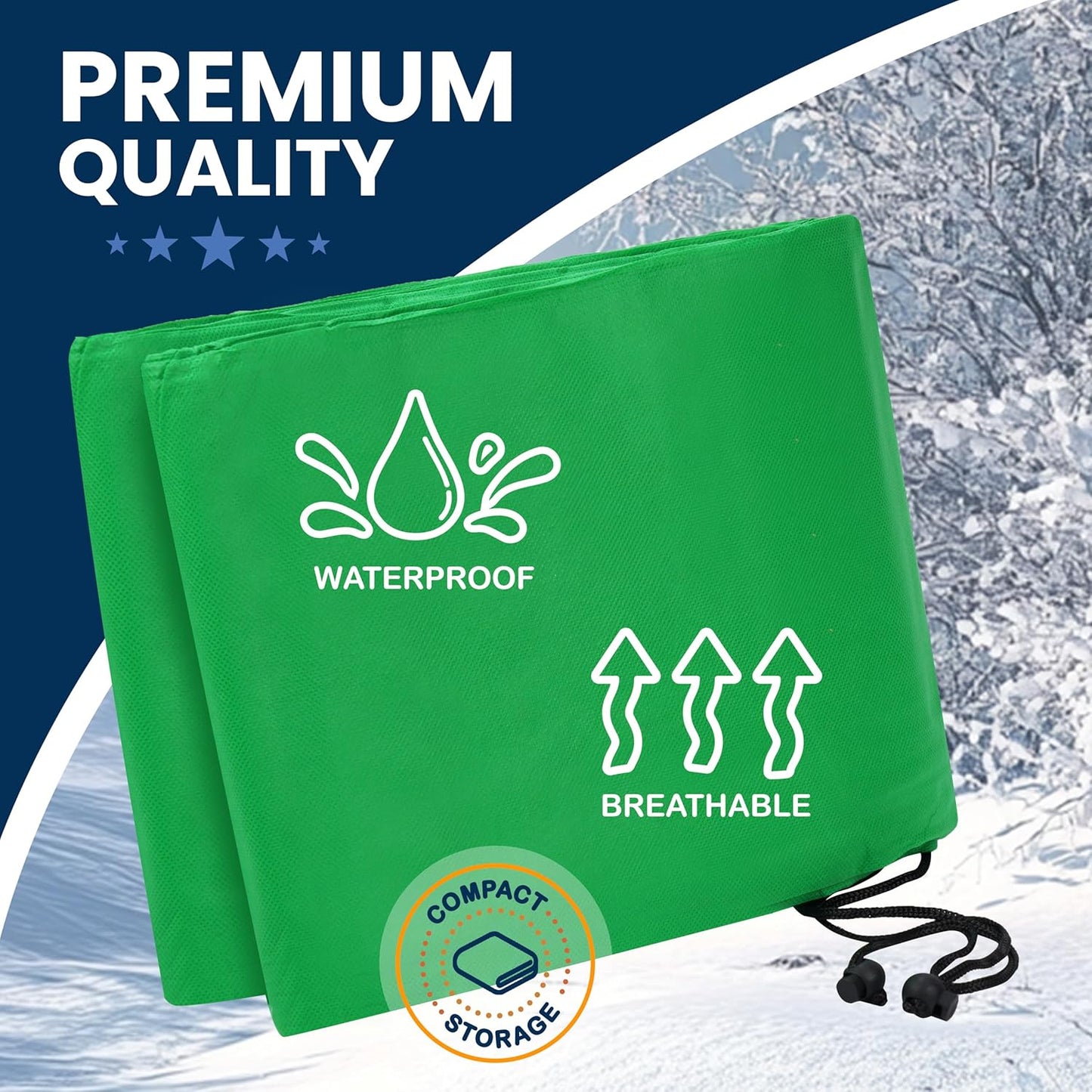 SCRUBIT Plant Covers Freeze Protection, 78"W x 94"H Frost Cloths for Outdoor Plants & Fruit Trees with Zipper and Drawstring, Thick Winter Plant Covers - Tree Frost Blankets for Shrubs