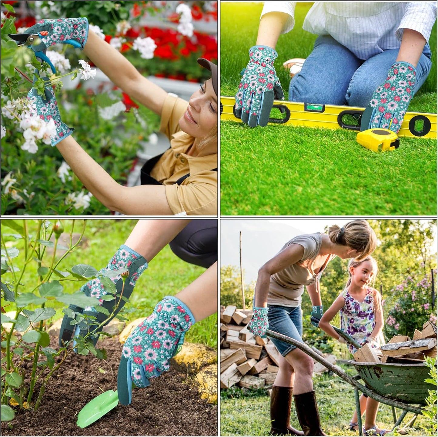 Gardening Gloves for Women and Men, Garden Gloves with Touch Screen, Thorn Proof Puncture Resistant Working Gloves, Gardening Gifts for Women, Size Large