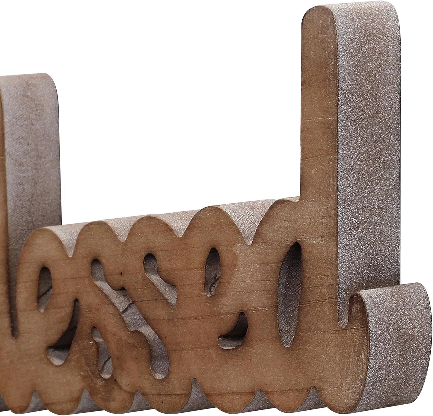 Farmhouse Blessed Signs for Home Decor 15 inches, Hanging Handmade Rustic Blessed Wall Decor, Wooden Signs for Tabletop Mantel Shelf Entryway Wedding Thanksgiving Christmas