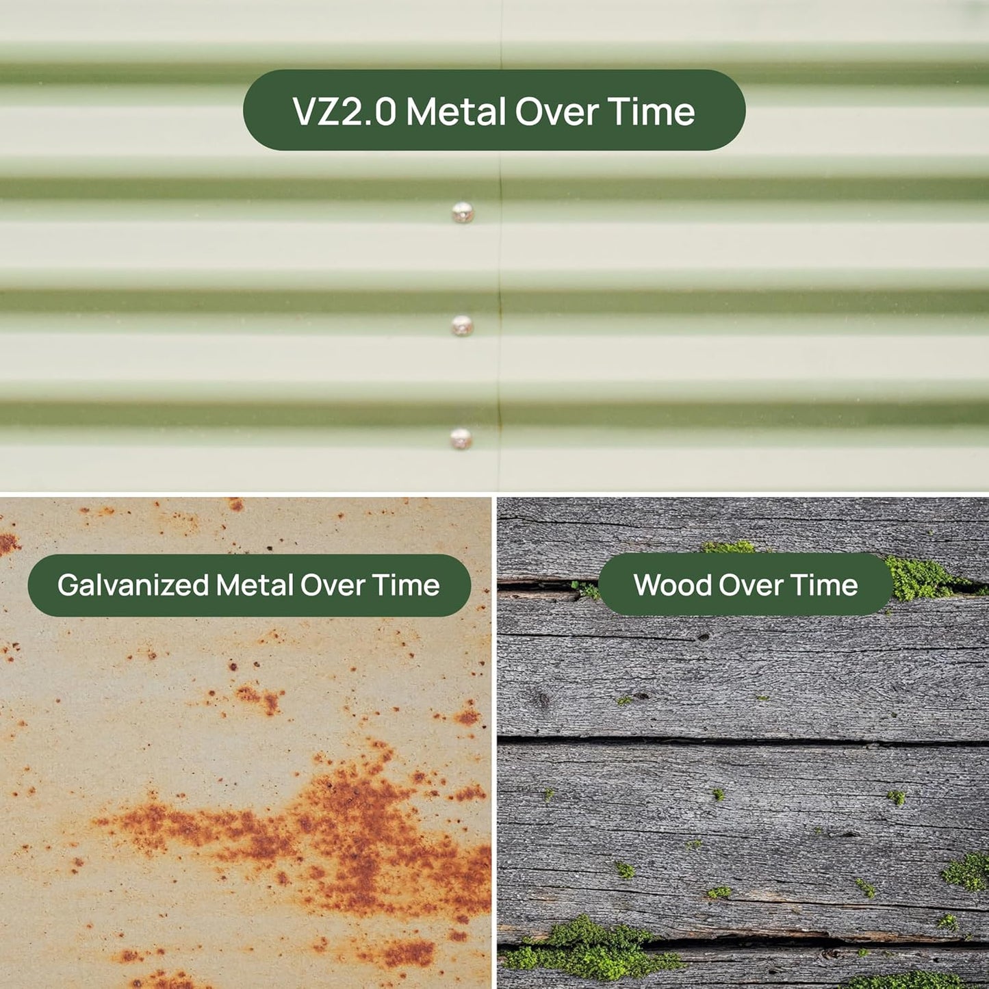 Elevated Raised Garden Bed-V Series, 2' x 4' Garden Beds with Legs & Storage Rack for Patio Porch, 700 Lbs Weight Capacity, Outdoor Planter Boxes for Gardening Herbs Vegetables Flowers, Olive Green