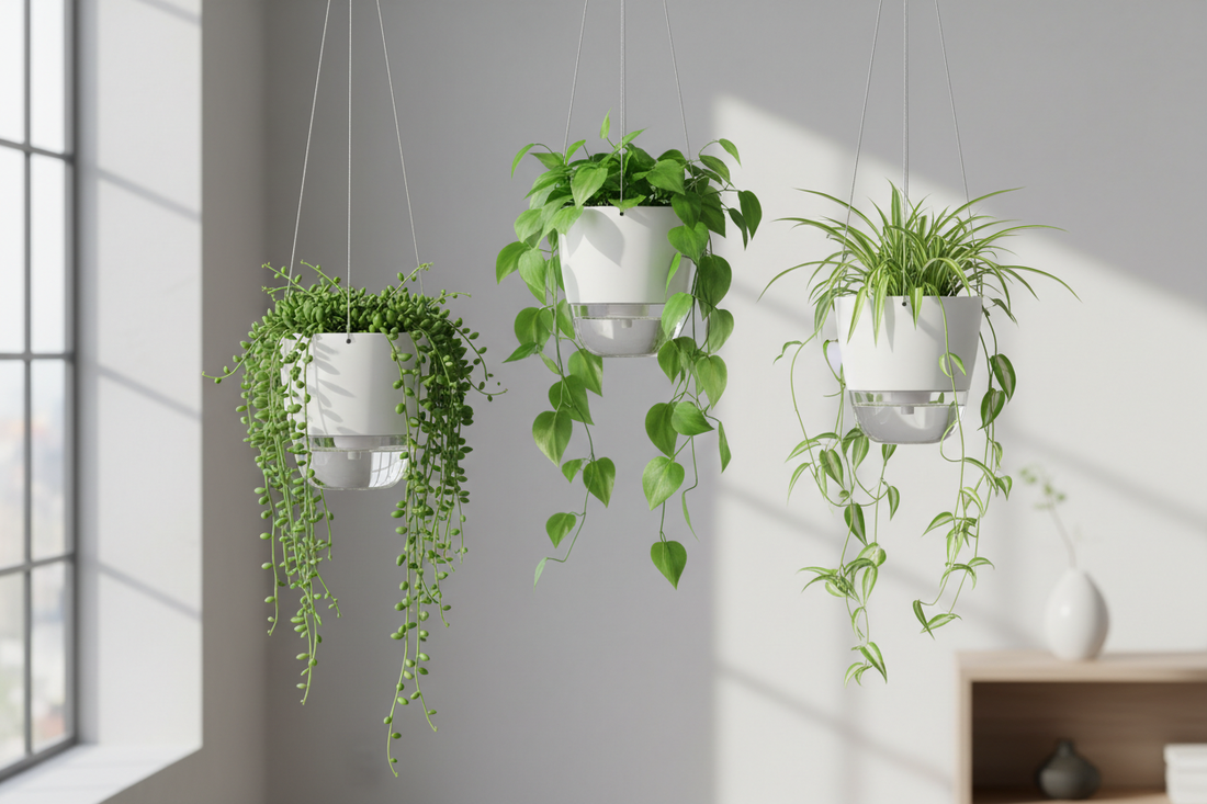 Stylish & Low-Maintenance: Real-Life Review of the 10'' Self-Watering Hanging Planters (3-Pack)
