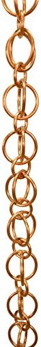 Nutshell Stores Double Loops Rain Chain - Copper - 6 Feet