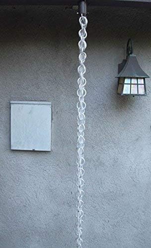 Nutshell Stores Double Loops Rain Chain - Aluminum - 8 Feet
