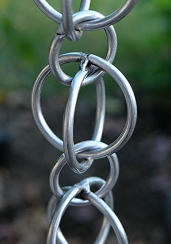 Nutshell Stores Double Loops Rain Chain - Stainless Steel - 14 Feet