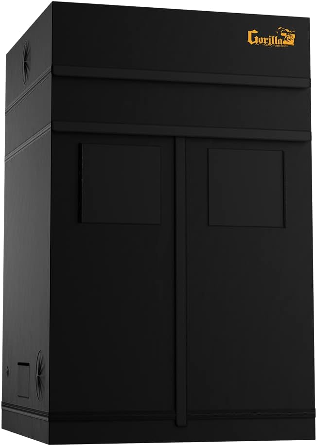 Gorilla Grow Tent Pro 5' x 5' x 6'11 to 7'11 w/Included Extension Kit - Tallest Premium Indoor Grow Tent, Thickest & Most Durable Gorilla Canvas, Strongest w/ 300lb Hang Capacity, Hydroponic Grow Box