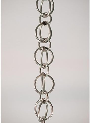 Nutshell Stores Double Loops Rain Chain - Stainless Steel - 8 Feet