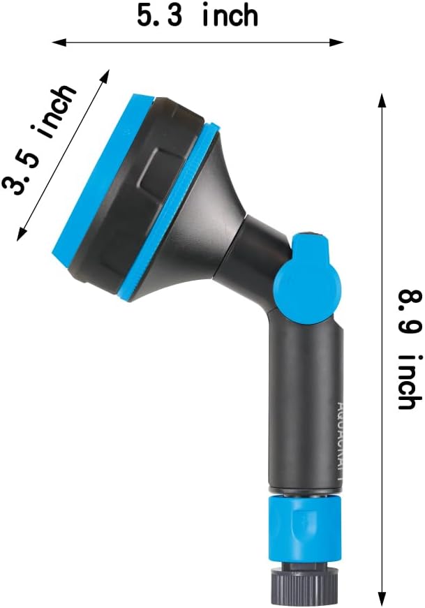 Garden Hose Nozzle, Ergonomic 2-Pattern Water Hose Nozzle Spray Gun, Adjustable comfort spray gun with thumb control for Garden, Plants, Car Wash, Cleaning, Showering Pets