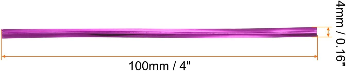 HARFINGTON 800pcs Bag Twist Ties 4" Reusable Plastic Metallic Twist Ties Wire Cable Ties for Party Bread Candy Cake, Pink